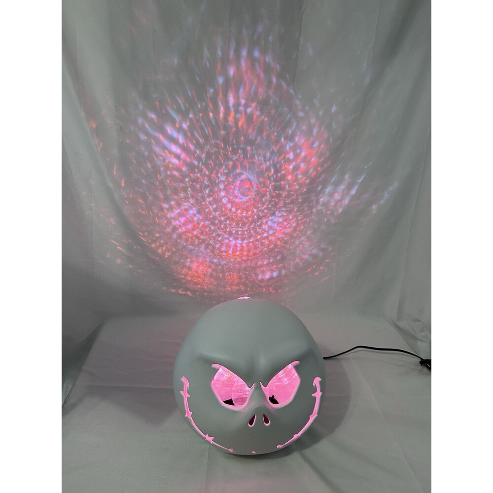 Disney Jack Skellington Head Light Up Nightmare Before Christmas Gemmy Rare